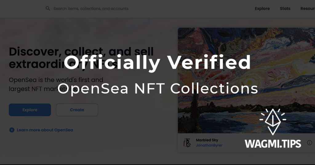 verified nft collections open sea