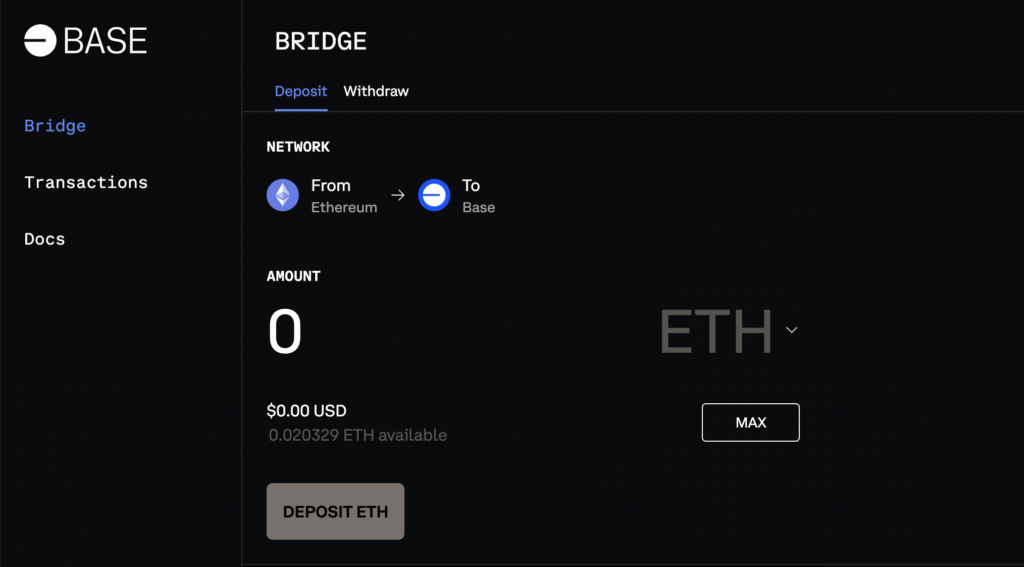 how to bridge eth to base bridge